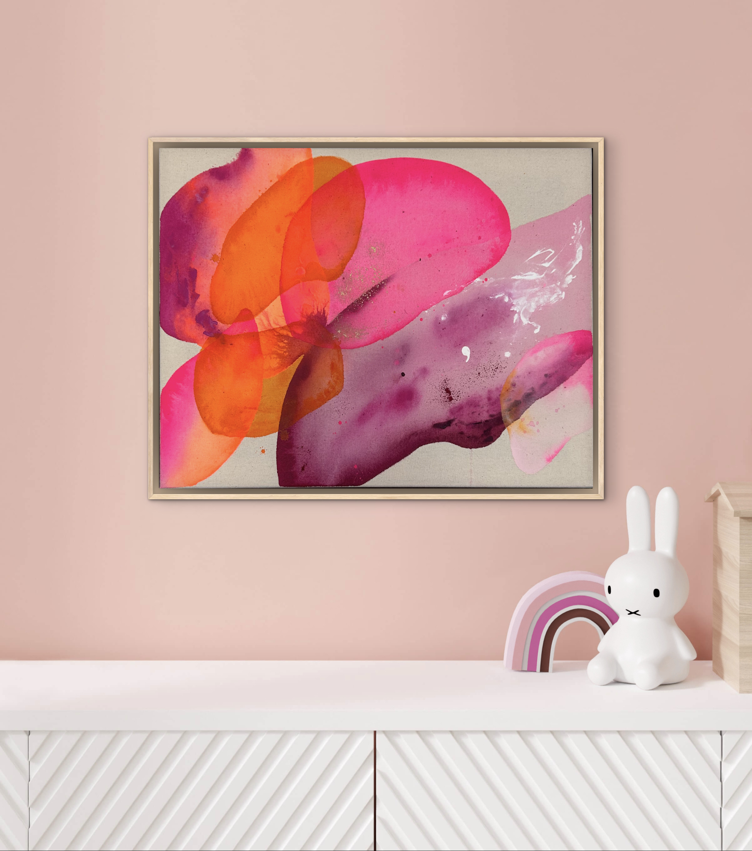 Underflow, 2025, Acryl und Gold auf roher Baumwollleinwand, Ansicht 5